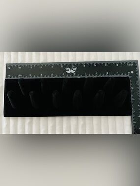 Black Velvet Ring Display Stand 11 Finger Jewelry Organizer Holder Showcase Rack